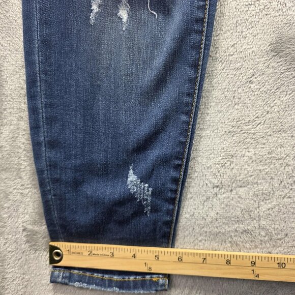 Judy Blue Jeans Womens 11/30 Blue Denim Relaxed Fit Distressed Stretch JB8271DK - Picture 11 of 11